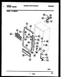 CABINET PARTS Diagram and Parts List for TFU14M5AW0  Tappan Freezer