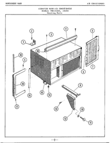 Mounting Diagram and Parts List for 5330A  Frigidaire Air Conditioner