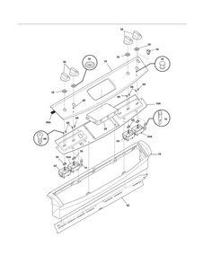 Backguard Diagram and Parts List for FFES3005LWC  Frigidaire Range