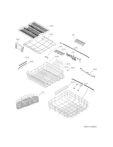 Racks Diagram and Parts List for FGID2477RF1A  Frigidaire Dishwasher