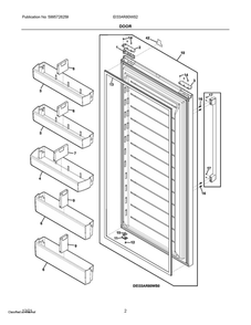 Doors Diagram and Parts List for EI33AR80WS2  Frigidaire Refrigerator
