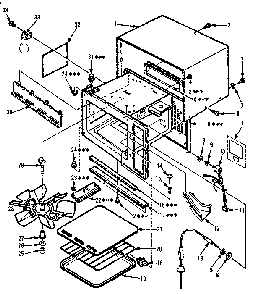 Cabinet Parts Diagram and Parts List for 5648878520  Kenmore Microwave