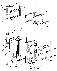 Door Parts Diagram and Parts List for 5648680190  Kenmore Refrigerator