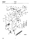 CABINET Diagram and Parts List for FRT22QGJW3  Frigidaire Refrigerator