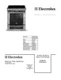 COVER Diagram and Parts List for EW30IS6CJSB  Electrolux Range
