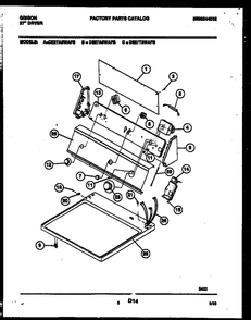 Console And Control Parts Diagram and Parts List for DE27T3WAFB  Gibson Dryer