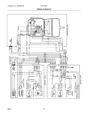 06 - WIRING SCHEMATIC Diagram and Parts List for FGHT2042TE0  Frigidaire Refrigerator