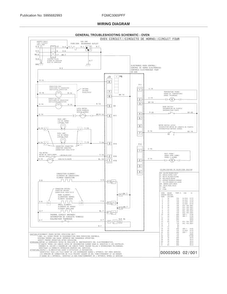 Wiring Diagram Diagram and Parts List for FGMC3065PFF  Frigidaire Microwave Oven Combo