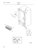 CABINET Diagram and Parts List for FFU13M3HW0  Frigidaire Freezer