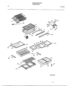 Refrigerator Page 9 Diagram and Parts List for FPWW21TIR  Frigidaire Refrigerator
