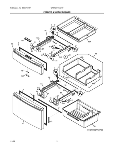 Part Location Diagram of 5304534911 Frigidaire BASKET ASSEMBLY,FREEZER DRAWER