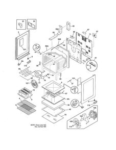Body Diagram and Parts List for FFEF3019MSC  Frigidaire Range