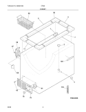 CABINET Diagram and Parts List for CF208  Frigidaire Freezer