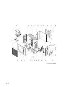 Recommended Spare Parts Diagram and Parts List for FFHP223CS20  Frigidaire Air Conditioner