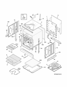 Body Diagram and Parts List for 79040279410  Kenmore Wall Oven
