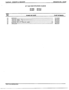 Broiler Door Page 2 Diagram and Parts List for 32-0127  Frigidaire Range