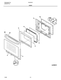 DOOR Diagram and Parts List for FGF337ASF  Frigidaire Range