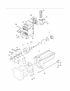 Ice Container Diagram and Parts List for FGUB2642LE5  Frigidaire Refrigerator