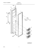 FREEZER DOOR Diagram and Parts List for EW23CS70IB2  Electrolux Refrigerator
