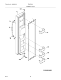 FREEZER DOOR Diagram and Parts List for EI26SS30JS0  Electrolux Refrigerator