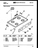 COOKTOP PARTS Diagram and Parts List for 30-1049-00-04  Tappan Range