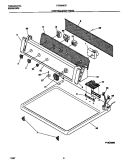 CONTROLS / TOP PANEL Diagram and Parts List for FDG648GFT0  Frigidaire Dryer