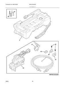 Ice Maker Diagram and Parts List for GRSC2352AD4  Frigidaire Refrigerator