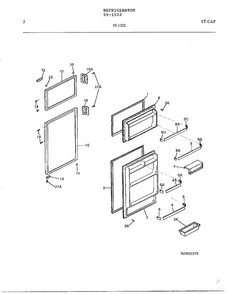 Electrical Equipment Diagram and Parts List for 95-1522  Frigidaire Refrigerator