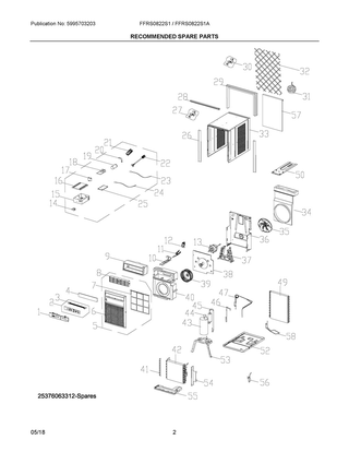 Part Location Diagram of 5304512416 Frigidaire CONTROL-ELECTRICAL