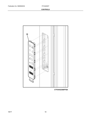 07 - CONTROLS Diagram and Parts List for FFHG2250TD1  Frigidaire Refrigerator
