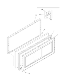 Door Diagram and Parts List for LFFC09M5HWR  Frigidaire Freezer