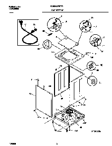 Cabinet/top Diagram and Parts List for WWX645RET0  Westinghouse Washer