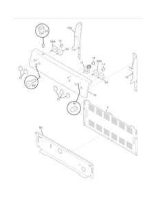 Backguard Diagram and Parts List for CWEF310GSG  Westinghouse Range