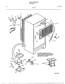 Electrical Equipment Page 13 Diagram and Parts List for 95-2182  Frigidaire Refrigerator