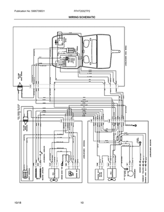 Wiring Schematic Diagram and Parts List for FFHT2032TP2  Frigidaire Refrigerator
