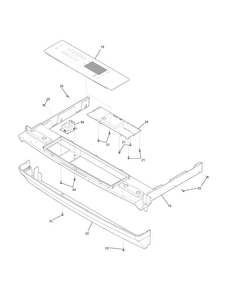 Backguard Diagram and Parts List for EI30DS55JS4  Electrolux Range