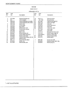 Range/ Basic Body Page 2 Diagram and Parts List for 4809A  Frigidaire Range