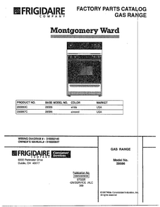 Gas Range Diagram and Parts List for 285860C  Frigidaire Range