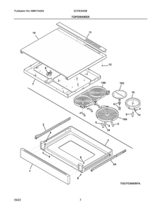 Part Location Diagram of 5304528223 Frigidaire PANEL