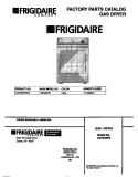 COVER Diagram and Parts List for LDE333PBW0  Frigidaire Dryer