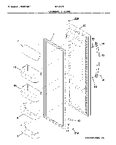 Fresh food door Diagram and Parts List for LFSS2312TP4  Frigidaire Refrigerator