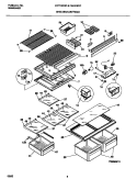 SHELVES / CONTROLS Diagram and Parts List for F44Q18CCD0  Frigidaire Refrigerator