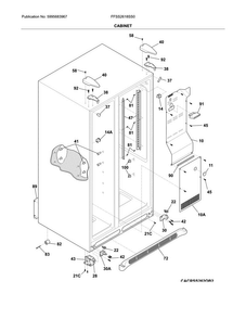 Part Location Diagram of 240327012 Frigidaire Refrigerator Hinge Cover