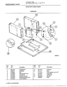 Room Air Conditioner Page 5 Diagram and Parts List for 5257B  Frigidaire Air Conditioner