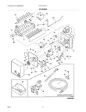 ICE MAKER Diagram and Parts List for FPUH19D7LF1  Frigidaire Freezer