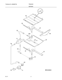 BURNER Diagram and Parts List for FGB24S5ASE  Frigidaire Wall Oven