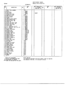 Cabinet Page 2 Diagram and Parts List for 43058-7B  Frigidaire Freezer