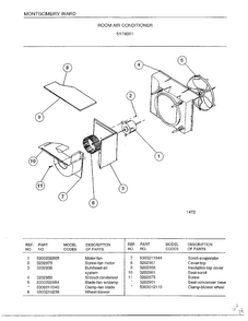 Room Air Conditioner Page 2 Diagram and Parts List for 5174001  Frigidaire Air Conditioner