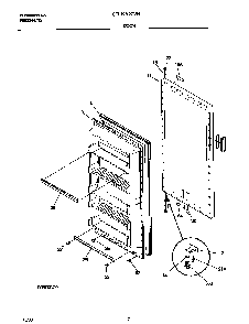 Door Diagram and Parts List for GFU12M2GW1  Gibson Freezer