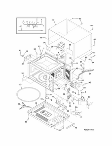 Microwave Diagram and Parts List for 79049612312  Kenmore Microwave